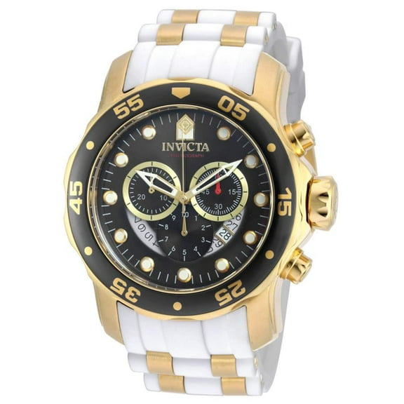 Invicta Men's 20289 Pro Diver Chronograph Mother of Pearl White Polyurethane Men Watch
