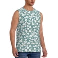 thumbnail image 2 of Bingfone Floral Pattern Men's Tank Tops Workout Sleeveless Tee Shirts Running Beach Tanks for Men-XX-Large, 2 of 4