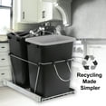 thumbnail image 5 of ZENSTYLE Durable 2 Pack Pull Out Trash Garbage Can 35 Quart Sliding Kitchen Waste Container Saving Space Indoor, 5 of 8