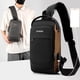 thumbnail image 1 of Fiudx Bandolera con Carga Usb, Diseño de Bloqueo Antirrobo, Material Impermeable y Resistente a Arañazos, Correa de Hombro Transpirable, Mochila Deportiva Informal, Bandolera para Moto, Versátil para, 1 of 2