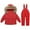 B-Red, variant on Xmyrz Bagy Snow Suit Girl Hooded Down Jacket Coat Ski Bib Pants Snowsuit Winter Warm Skin Friendly Pants Set Outfit Sets