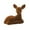 O, variant on Miniature Deer Figurine Ornament, Soft Flocking Deer Decor, Animal Model for Office Home Desk Nightstand （Q）
