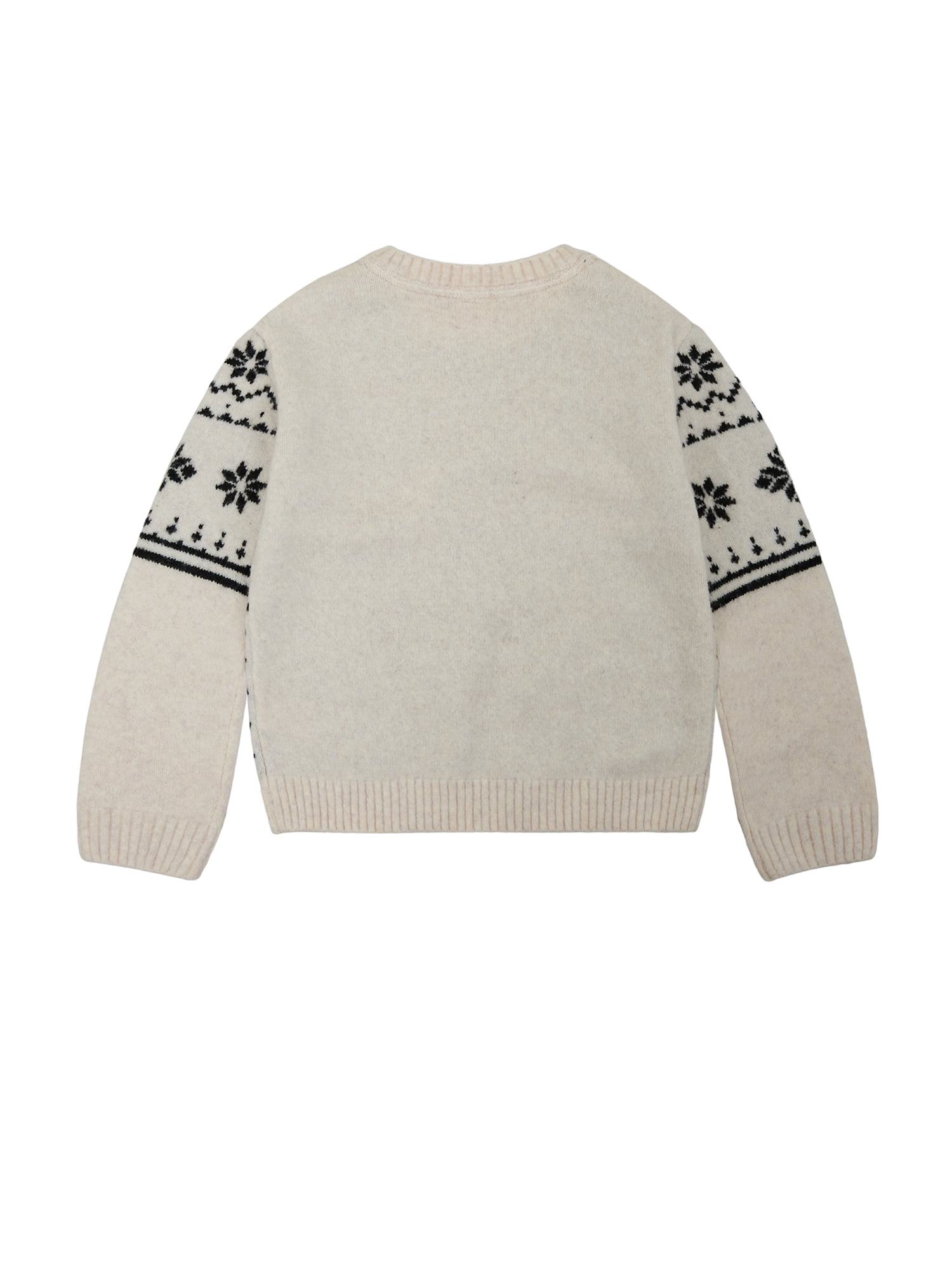 Wonder Nation Girls Holiday Fair Isle Sweater, Sizes 4-18 & Plus