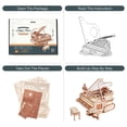 thumbnail image 4 of Juego de maquetas de piano ROKR de madera 3D, 223 piezas, para adultos, 4 of 7