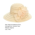 thumbnail image 4 of SPRING PARK Women Foldable Kentcky Derby Church Hat Organza Flower Wedding Tea Party Fascinator Hat Wide Brim Sun Hat, 4 of 8