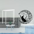 thumbnail image 2 of CoudarTitie Acrylic Side Table for Small Space with Metal Cat Wall Art Accent Two Tier End Table Nightstand for Bathroom Living Room Decor Cat Lover Gifts, 2 of 8