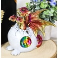 thumbnail image 2 of Solar Raeon Crystal Hydra 3 Headed Dragon Hatchling In Egg Shell Statue Decor, 2 of 6