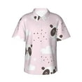 thumbnail image 2 of Xecao Cute Panda print Hawaiian shirt - a stylish short-sleeve button-down for men, perfect for casual beach and tropical outings., 2 of 9