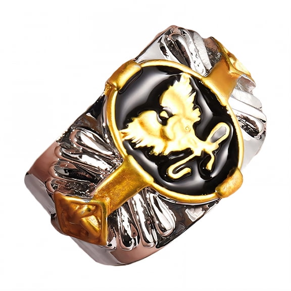 DESIGNICE Rings for Men,Soft-Touch Fit Cute Rings,Dual-Tone Design Adjustable Rings,Multicolor3