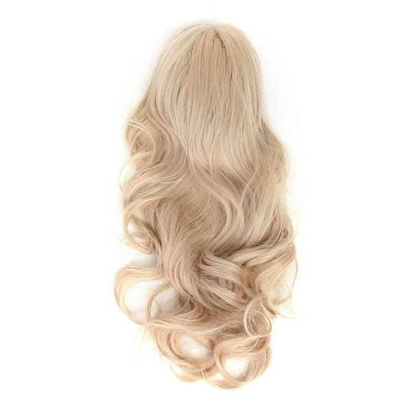 MQF270-1 Peluca larga y rizada dorada para mujer, fibra de alta temperatura, para cosplay, fiesta, pelucas sintéticas elegantes, 71 cm