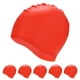 thumbnail image 1 of Uxcell 6-Pack Gorro de Natación de Silicona, Gorro de Natación Impermeable Antideslizante Unisex [Rojo], 1 of 1