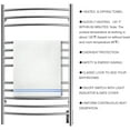 thumbnail image 6 of HEATGENE Towel Warmer Wall Mount Electric Plug-in/Hardwired Heated Towel Rack Mirror Polish, 6 of 7