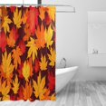 thumbnail image 2 of Coolnut Shower Curtain Autumn Maple Leaf Bathroom Decor Watercolor Shower Curtain Sets Fabric Cloth Bathroom Curtains with Hooks 60x72 Inch, 2 of 6