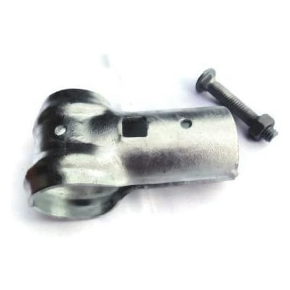 End Rail Clamps 1 3/8 Inch - 10 Pack | Chain Link Fence Repair & Dog Kennel Parts | Galvanized Steel Fence Rail Clamps with Bolts & Nuts | Easy Install