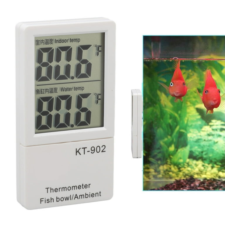 Aquarium Thermometer, LCD Digital Fish Tank Thermometer with Clear Screen,  Ideal Choice for Your Saltwater Freshwater and Reef Aquarium 