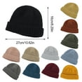 thumbnail image 3 of Sonducket Gorros Gorros de punto de invierno Cráneo Moda Lindo Cuff Sombreros Jersey Sombreros Ropa fría Regalos para esquiar azul profundo Type3 NO3, 3 of 6