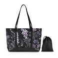 thumbnail image 7 of FORMRS Laptop Tote Bag for Women with 15.6" Computer Compartments Handbag, Light Purple Flowers, 7 of 7