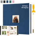 thumbnail image 1 of Álbum de Fotos y Recuerdos Autoadhesivo Accesorios 40 pag Marthing Album Grande de Recuerdos Familiar Elegante con 20 Hojas, 40 Paginas Autoadhesivas  y Bolígrafo Metálico Álbum Fotos Azul, 1 of 9