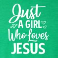 thumbnail image 5 of Wild Bobby Just A Girl Who Loves Jesus Inspirational/Christian Women Tri-Blend Racerback Tank Top, Envy, Medium, 5 of 5
