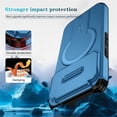 thumbnail image 2 of For Google Pixel 10a 6.3" With Invisible Fold Holder Stand, Magnetic Wireless Charging,Sliding Camera Casing,Shockproof Dropproof Tough Rugged Protective Case Cover,Blue,For Pixel 10a, 2 of 8