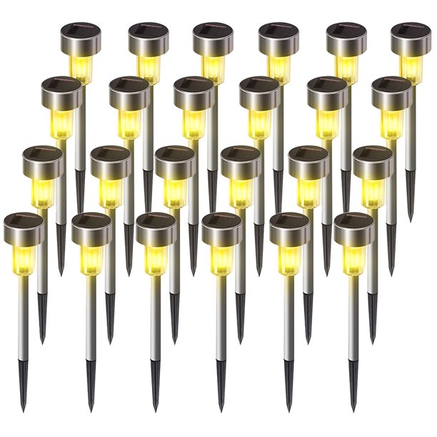 Solar Outdoor Lights 24 Pack, Solar Garden Lights Solar Powered