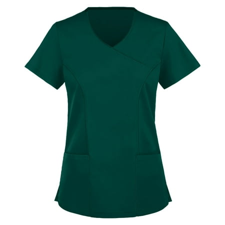

Gifts for Christmas Bidobibo Women s Nursing Scrub Tops Nursing Uniforms for Women Solid Color Short Sleeve V-neck Blouse With Pockets