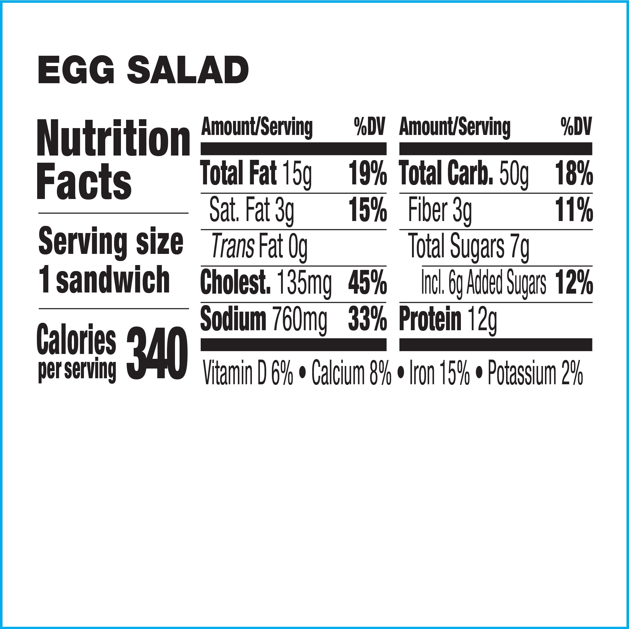 Deli Express Egg Salad Sandwich Wedge, 4.8 oz, 1 Count