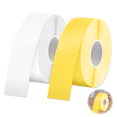 thumbnail image 1 of 2 volúmenes de cinta de etiquetas térmica resistente al agua, papel de etiquetas de 15 mm × 4 m, cinta de etiquetas sin fin para el hogar, la oficina, la escuela (blanco + amarillo), 1 of 7