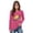 Hot Pink, variant on YHAJDS Kids Graphic Tee Bear Print Solid Color Crewneck Long Sleeve Pullover Blouse Daily Wear