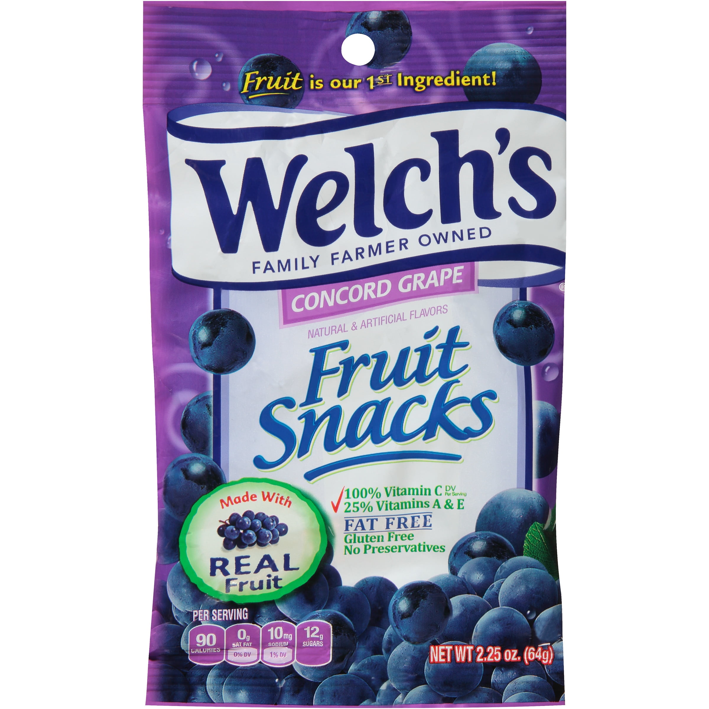 Welch's Concord Grape Fruit Snacks, 2.25 Oz.