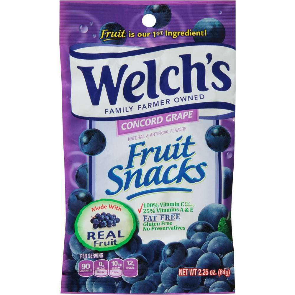 Welch's Concord Grape Fruit Snacks, 2.25 Oz.