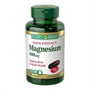 Natures Bounty High Potency Magnesium 400 mg, Rapid Release Liquid Softgels, 75 ea