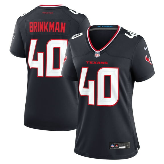 Women's Nike Austin Brinkman Navy Houston Texans Team Game Jersey