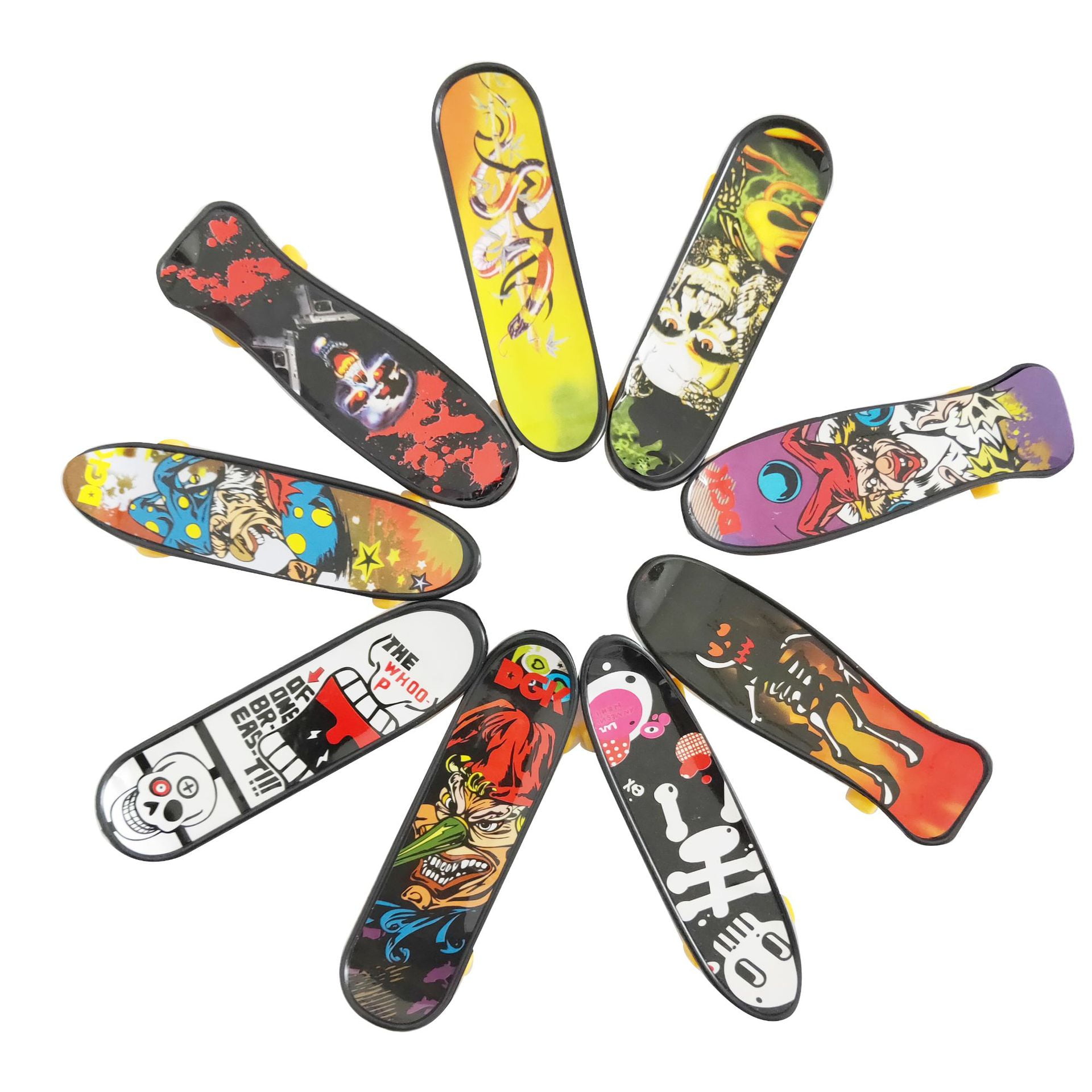 Finger Skateboards for Kids Set of 9, Mini Skateboard Fingerboards