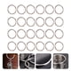 thumbnail image 4 of 24pcs llaveros anillos planos llavero de metal anillos llaves de bricolaje apego, 4 of 4