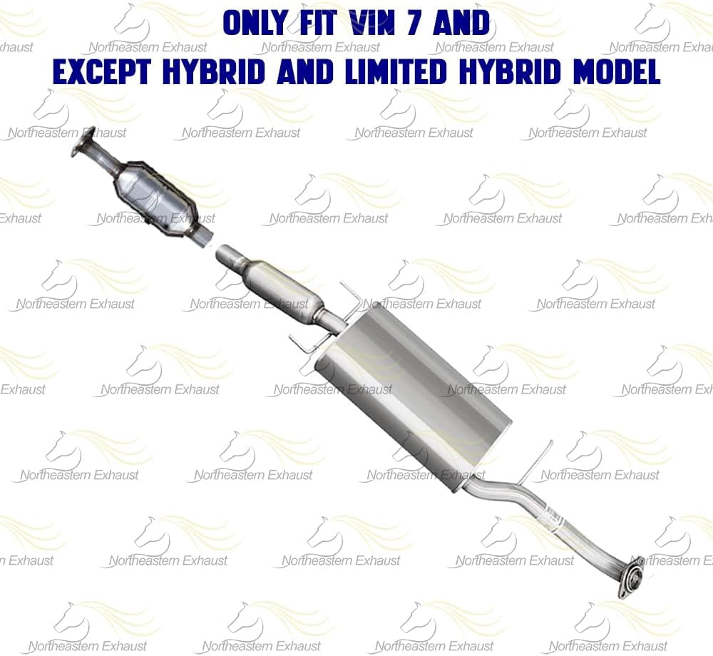 Northeastern Exhaust | Stainless Steel Pipe, Catalytic & Muffler Exhaust System Kit Fits 2009–2012 Ford Escape 2.5L SUV – Direct Fit EPA-Approved