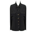thumbnail image 3 of Women's Corduroy Jackets Long Sleeve Coats Button Down Coat (Black L), 3 of 4