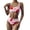 Red, variant on Aayomet Womens Swimsuits Print High Wrap Front Piece Waist Color Swimsuit Women Piece Up Crop Water Two Swimwear Two Push Bikini,Red XL