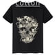 thumbnail image 2 of Ropa infantil con estampado de calavera de gato, camiseta de algodón de verano para niños y niñas, ropa infantil personalizada de manga corta negra, 2 of 4