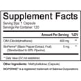 thumbnail image 2 of Suplemento DIM 400 mg con Bioperina Diindolilmetano Apoyo al Metabolismo Acné 120 Cápsulas Veganas NutriFlair NF-5566754S, 2 of 2