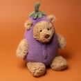thumbnail image 2 of Jellycat 14" Anxiety Relief Toys Bartholomew Bear Aubergine Stuffed Toys, Cosy and Soft Stuffed Animals Plush Toys Doll, Ideal Easter Day Gift, 2 of 4