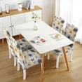 thumbnail image 4 of Chair Covers for Dining Room 6 Pack, Stretchy Parson Chair Slipcovers,White Flowers Spandex Banquet Chair Seat Pet Protector Slipcovers for Holiday Home Party, Hotel, Wedding Ceremony, 4 of 6