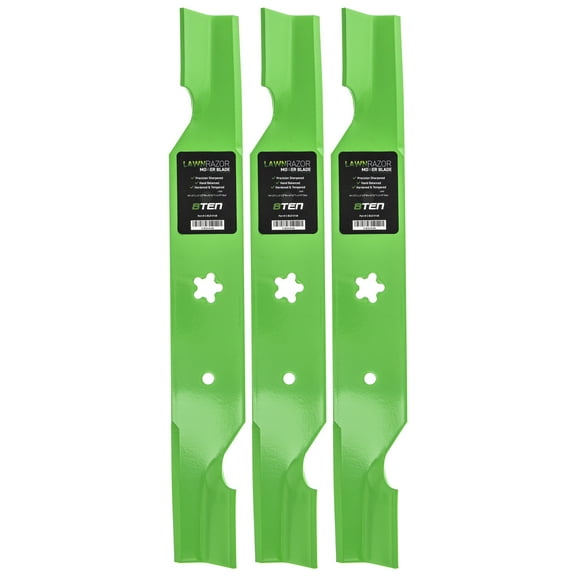 LawnRAZOR Notched High Lift Blade for AYP Husqvarna 54 inch 187256 3 Pack 810-CBL2360D