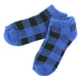 thumbnail image 2 of Kid's Double Layer Non-Skid Thick Super Soft Cozy Warm Fuzzy Comfy Home Indoor Outdoor Cabin Low Cut Sock, Style 59, 2 of 5