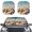 Beach Starfish Shell, variant on Bulopur Palm Tree Colorful Print Car Windshield Sunshade UV Reflector Retractable Windshield Sun Shade Easy to Use Automotive Sunvisor Protector for Most Trucks SUVs Vans, 2 Pieces