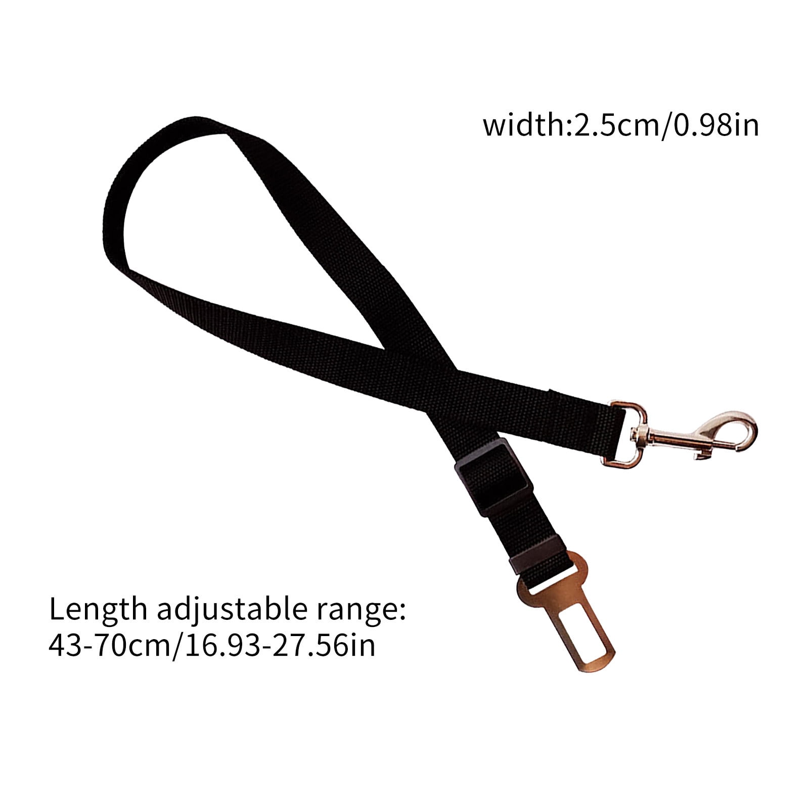 Dog Car Seat Belt for Small to Medium Dogs with Retractable Lead Rope 1 Pack