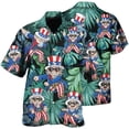 thumbnail image 4 of Nuevas camisetas hawaianas con estampado 3D del Día de la Independencia con diseño de gatos para hombres y mujeres, camisetas hawaianas de manga corta para niños, regalo para amantes de los gatos, 4 of 4