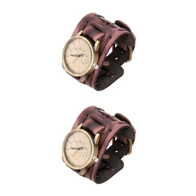 Minnieouse Reloj de para hombre, correa de cuero, reloj de de cuarzo, relojes de para novio, accesorios de visualización de tiempo Type3 NO3 Minnieouse CBP099848