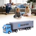 thumbnail image 3 of Container Truck Toy Model Pull Back Detachable Realistic Express Carrier Truck Toy For Children Boys, 3 of 15