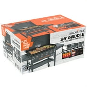 Blackstone Original Outdoor Griddle, 4-Burner 36 Propane Flat Top Grill with Hood, Black